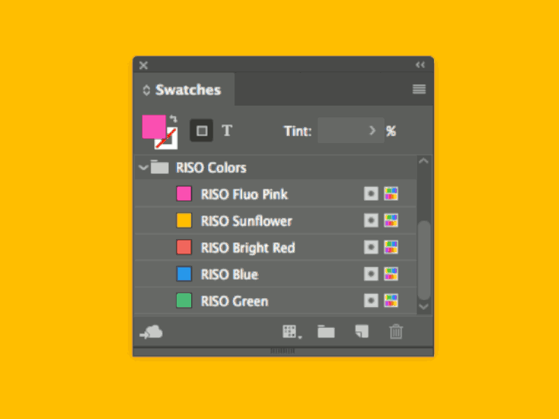 Adobe swatch palette